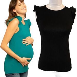 Envie de Fraise Paris 2/4 Small Extra Small Black Tank Maternity